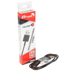 USB кабель  micro USB  1.0м  (в коробке)  ELTRONIC FASTER черный
